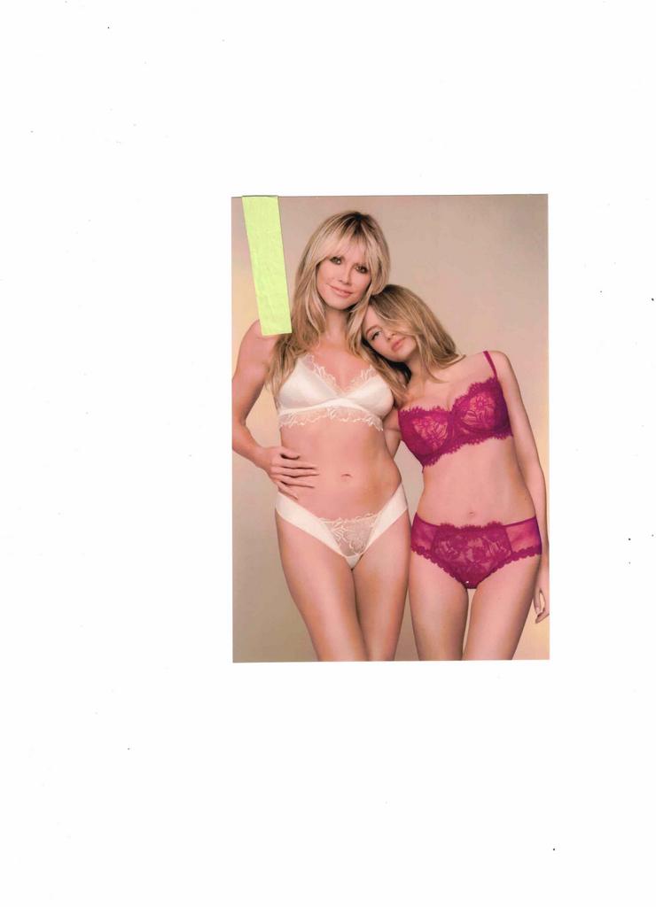 Hochglanzbild auf Fotopapier Heidi Klum &Tochter