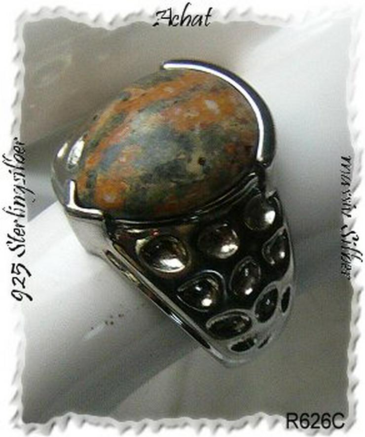 Bild 3: Ring 925 Silber mit gefassten Achatstein