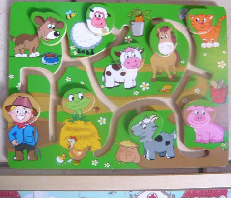 Bild 2: Holz Lernspiel Playtive Labyrinth mit Anleitung und Holzpuzzle 24 tlg.