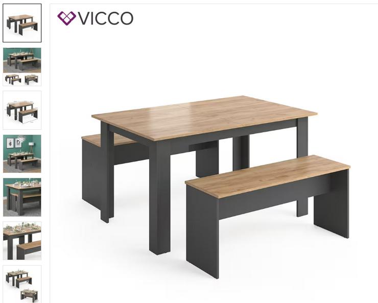 TISCH SET mit 2 Bänken Top zustand - Esstische - Bild 1