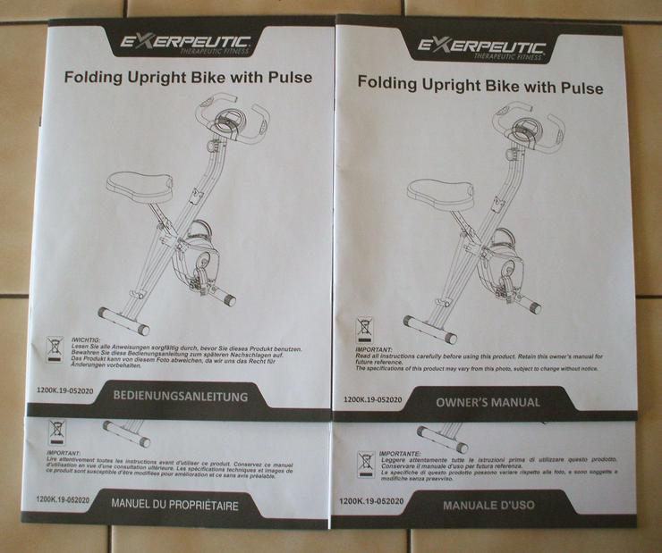 Bild 10: Klappbarer Heimtrainer mit Magnetbremssystem & Handpulsmessung *neuwertig*