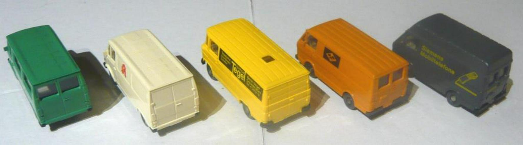 Bild 4: Wiking alt 1:87 5 Lieferwagen Kleinbus MB 207 MB L406 VW LT28