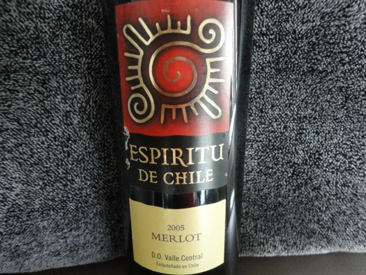Bild 2: Merlot 2005 " Espiritu de Chile" 0,75 cl / 13,5 % Vol. NEU