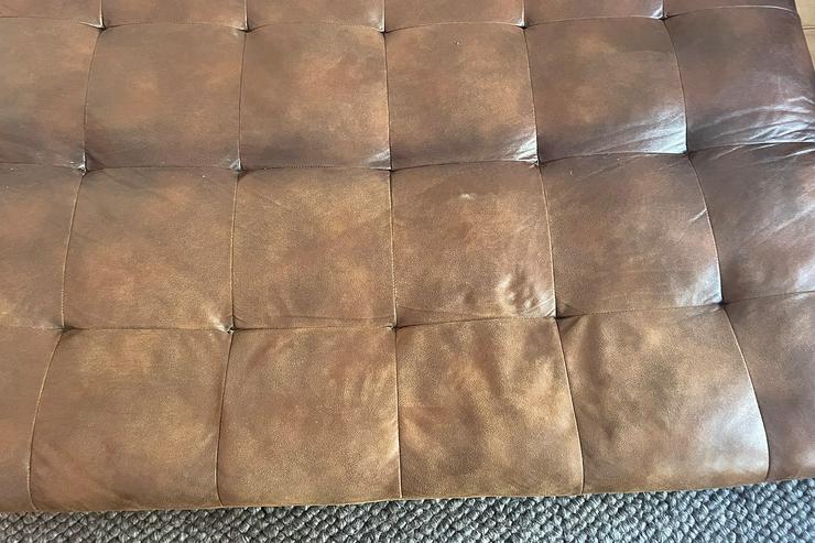 Bild 6: Schlafcouch / Sofa 200 cm breit 140 cm Liegefläche Lederoptik VB