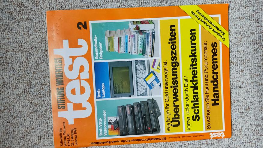 Bild 2: "test"-Zeitung der Stiftung Warentest vom Jahrgang 1991