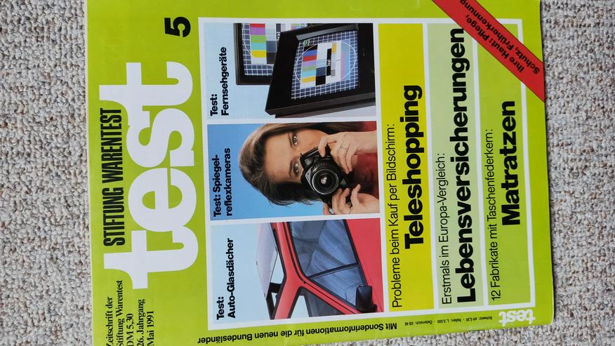 Bild 5: "test"-Zeitung der Stiftung Warentest vom Jahrgang 1991
