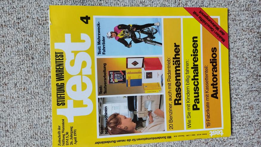 Bild 4: "test"-Zeitung der Stiftung Warentest vom Jahrgang 1991