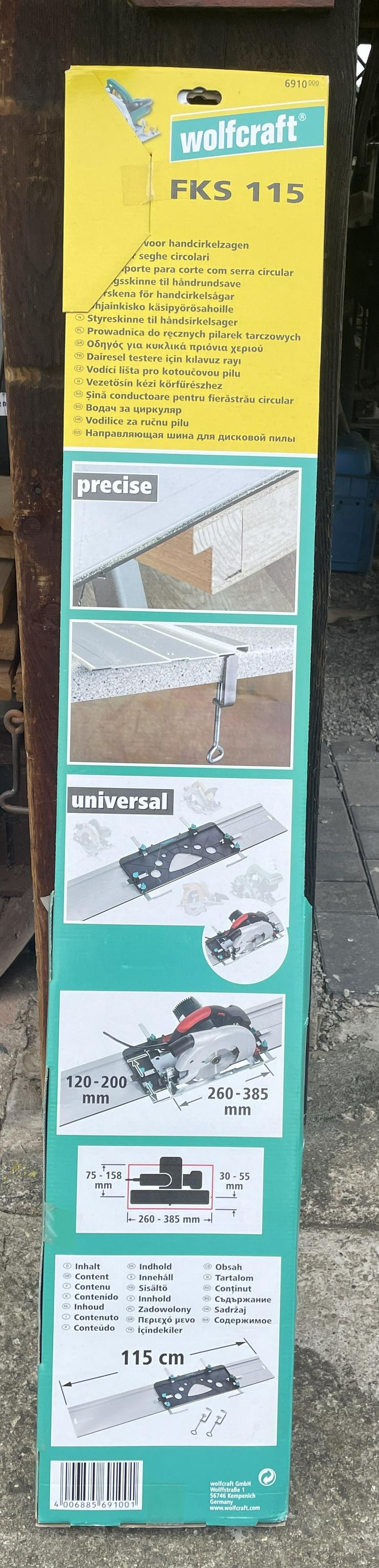 Wolfcraft Führungsschiene FKS 115 für Handkreissägen