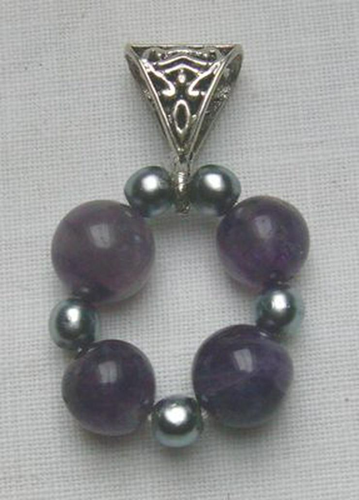 Bild 2: Edelsteinanhänger, Amethyst, Magnetperlen
