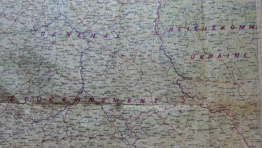 Bild 7: Alte Landkarte Ostdeutschland aus 1940/1942