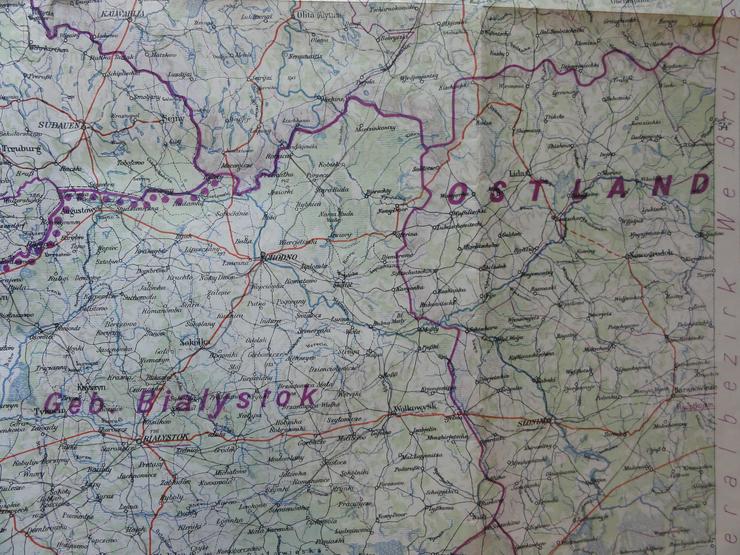 Bild 5: Alte Landkarte Ostdeutschland aus 1940/1942