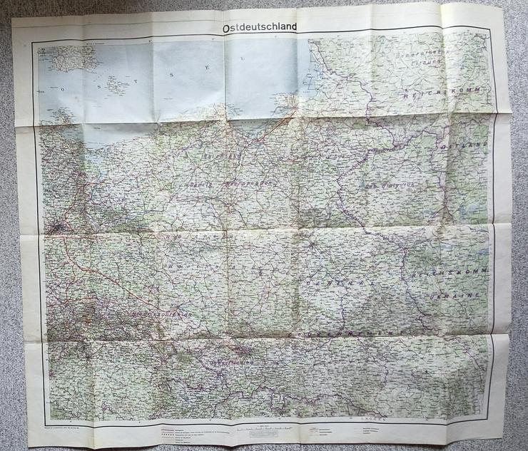 Bild 9: Alte Landkarte Ostdeutschland aus 1940/1942