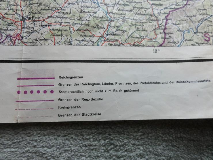 Bild 2: Alte Landkarte Ostdeutschland aus 1940/1942