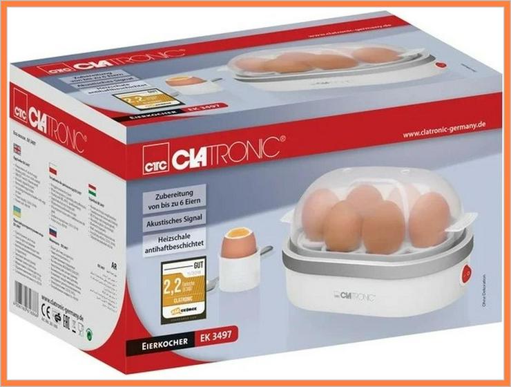Elektrischer Eierkocher „CLATRONIC EK 3497“ für 6 Eier, unbenutzt & günstig!