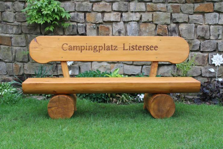Bild 2: Gartenbank mit Gravur. Hochzeitsgeschenk. Krongartmöbel.