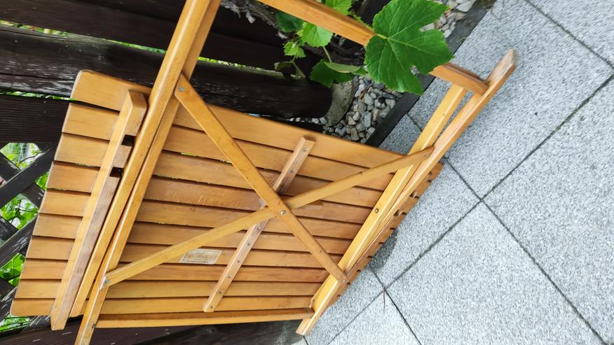 Bild 6: Terassen-Sitzgarnitur mit Tisch und 4 Stühle aus Buchenholz