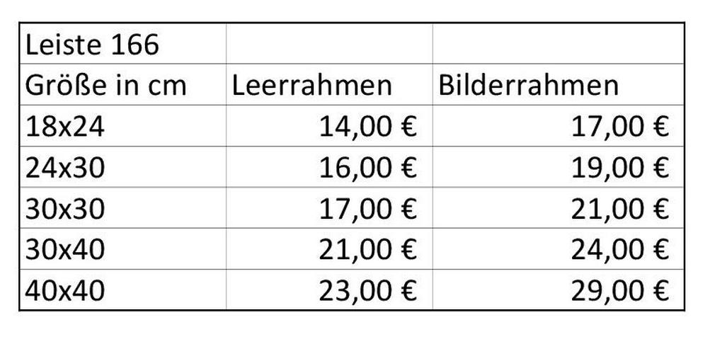Bild 5: Leerrahmen und Bilderrahmen in alle Größen Gold oder Schwarz 166