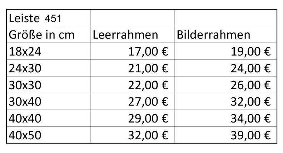 Bild 5: Leerrahmen und Bilderrahmen in alle Größen Gold oder Schwarz 451