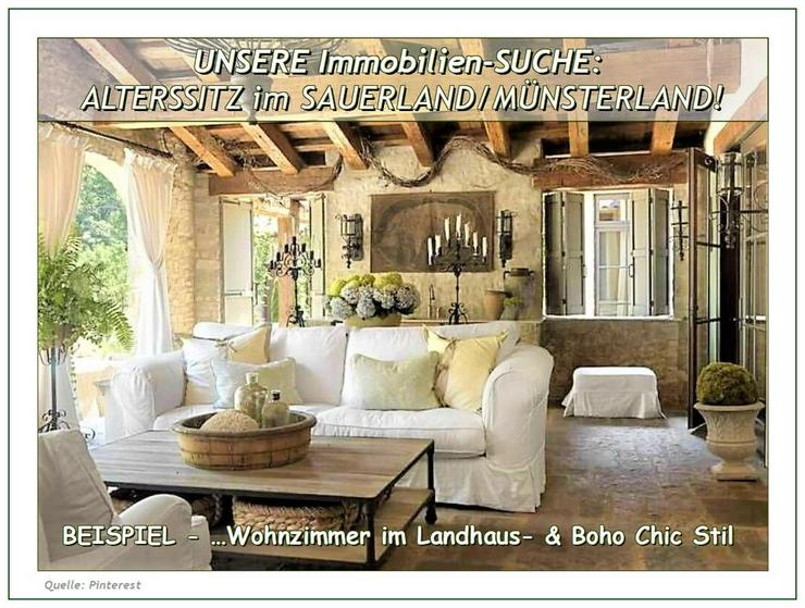 GESUCH: ein/e/n MAISONETTE, kl. HAUS oder kl. BUNGALOW, 2,5 - 3 ZKDB im MÜNSTERLAND oder SAUERLAND - ab 10/25.