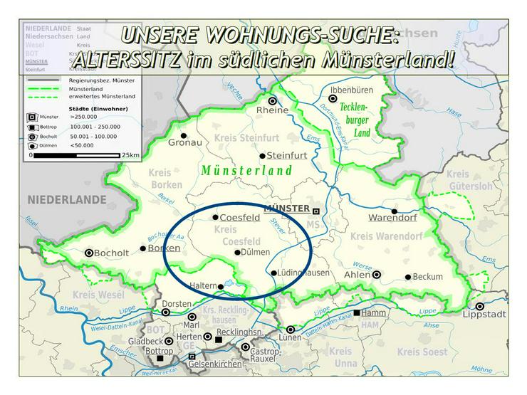 Bild 8: Miet-GESUCH: ein kl. HAUS, kl. BUNGALOW oder 3 ZKDB WOHNUNG im südw. MÜNSTERLAND o. nördl. RUHRGEBIET - ab 03/26.