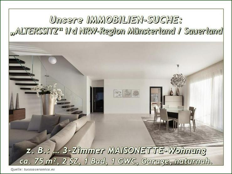 Miet-GESUCH: ein kl. HAUS, kl. BUNGALOW oder 3 ZKDB WOHNUNG im südw. MÜNSTERLAND o. nördl. RUHRGEBIET - ab 03/28.