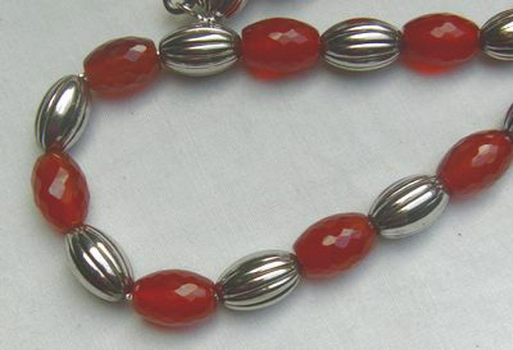 Bild 6: Collier, 925 Silber mit eingelassenen Karneol