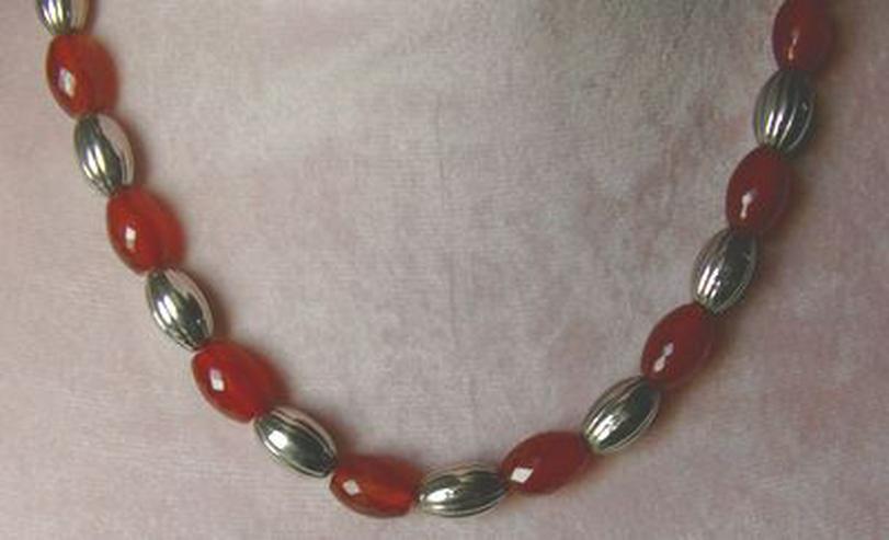 Bild 7: Collier, 925 Silber mit eingelassenen Karneol