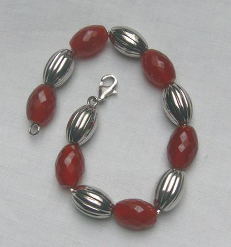 Bild 10: Collier, 925 Silber mit eingelassenen Karneol
