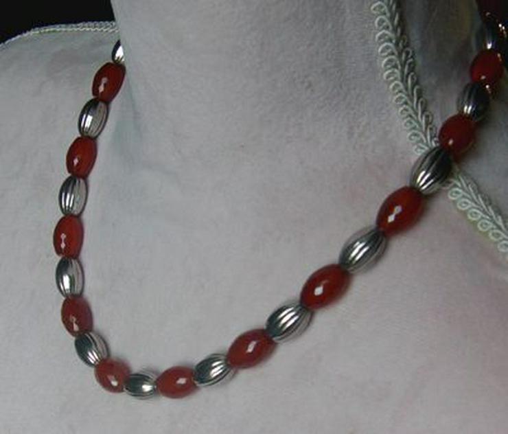 Bild 9: Collier, 925 Silber mit eingelassenen Karneol