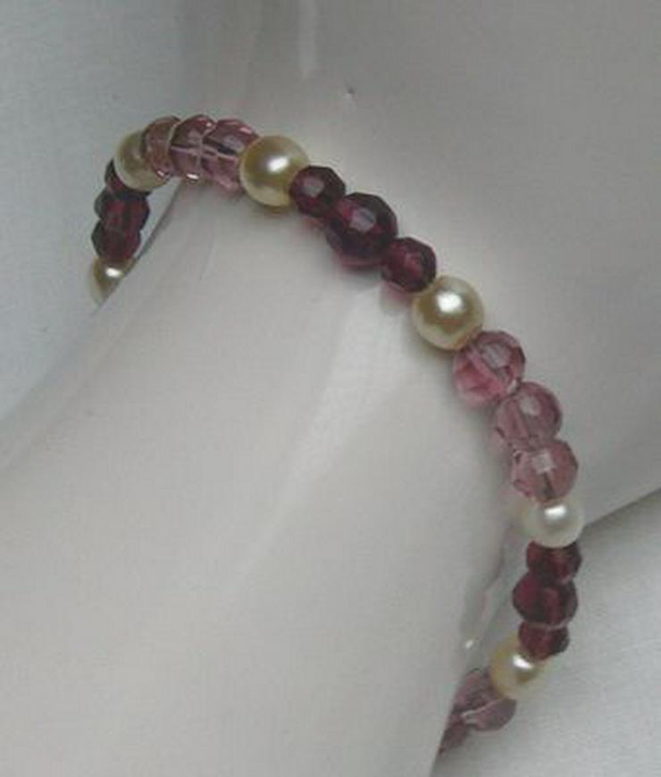 Bild 6: Armband, Kristallperlen in violetttönen und Perlen