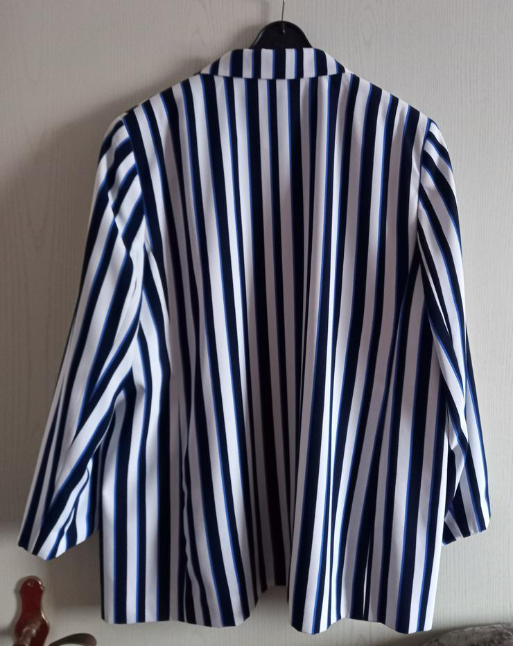 Bild 7: Viva Cortesa Damenblazer Gr. 48 | Blau-Weiß gestreift | Schulterpolster | Elegant & Zeitlos!
