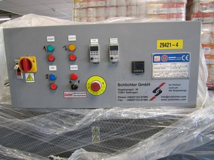 Bild 10: Verpackungsmaschine Folieranlage mit Schrumpftunell