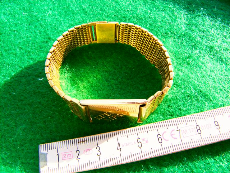 Bild 12: von Privat: 750er Goldarmband + Goldplatte 18 Karat, 74,1 Gramm, grav. SPEKULATION = 