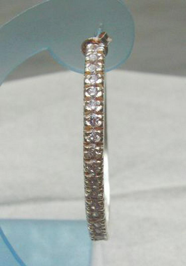 Bild 4: Edelsteinkreolen, 925 Silber mit gefassten Amethysten
