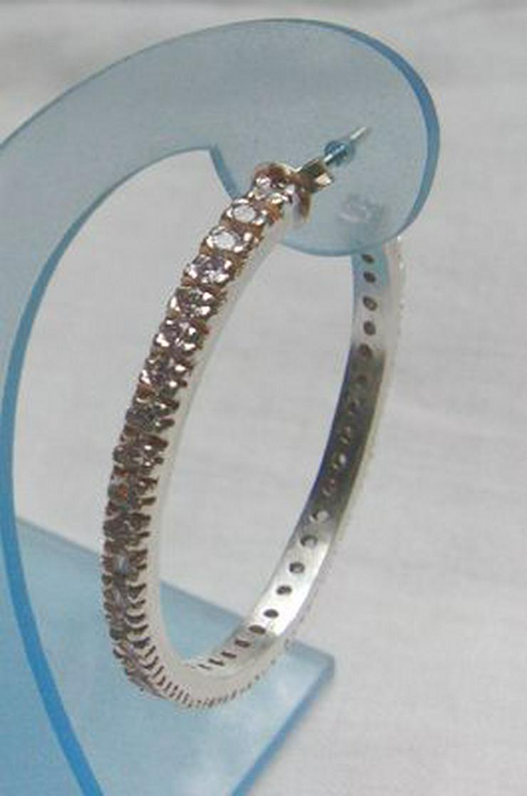 Edelsteinkreolen, 925 Silber mit gefassten Amethysten