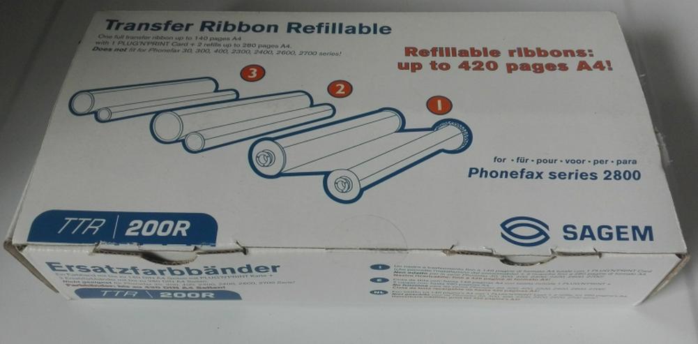 Bild 2: TTR200,200 ORIGINAL Druckfolie Sagem Phonefax 2800 2840, ca. 140 Seiten, Inklusive Zahnräder und Spezialchip
