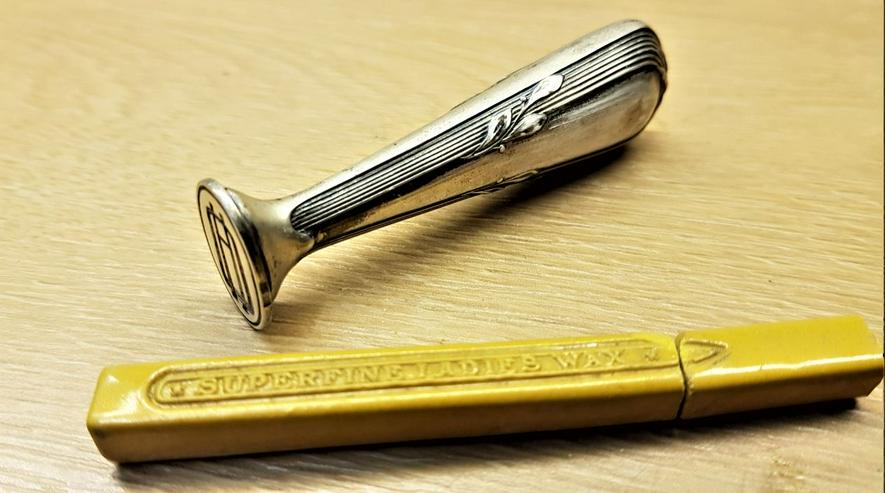 Siegel Stempel 1938 SILBER Initialen Prägung OH