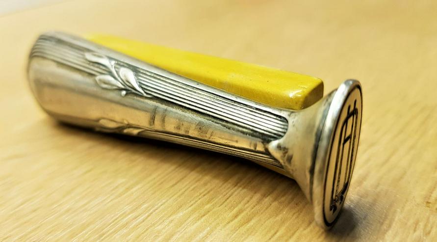 Bild 6: Siegel Stempel 1938 SILBER Initialen Prägung OH