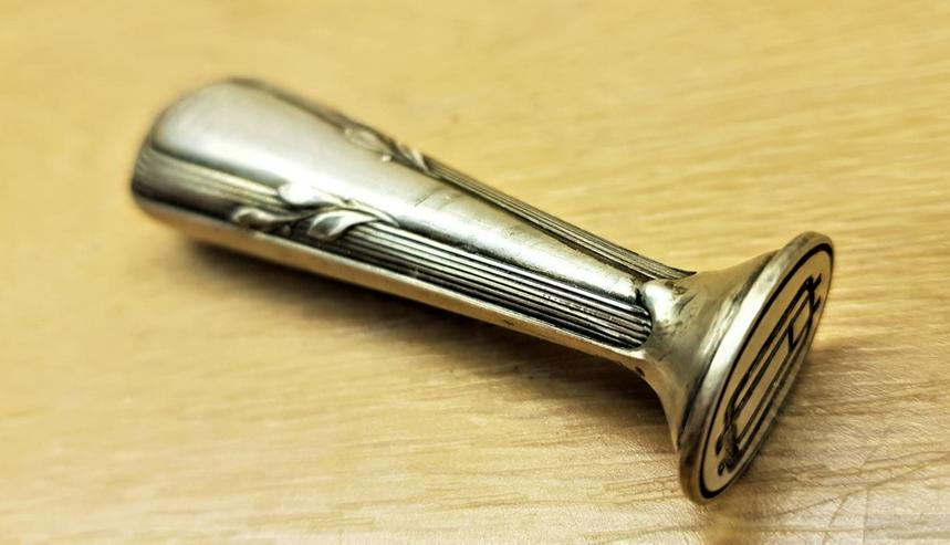 Bild 7: Siegel Stempel 1938 SILBER Initialen Prägung OH
