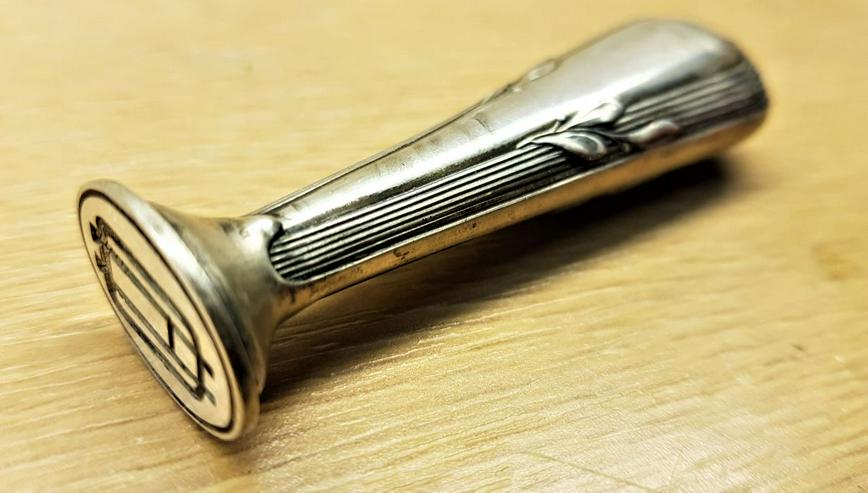 Bild 5: Siegel Stempel 1938 SILBER Initialen Prägung OH