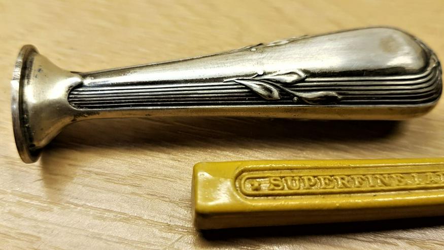 Bild 14: Siegel Stempel 1938 SILBER Initialen Prägung OH