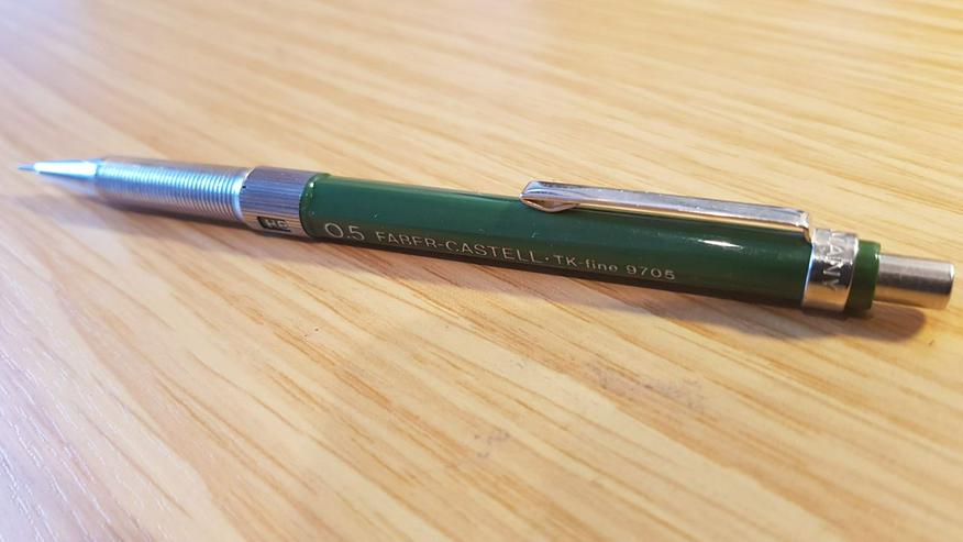 Bild 10: Minenbleistifte: A.W. Faber Castell 1TK 9555 B + 1TK-fine 9705 + 1pentel japan (je30€)