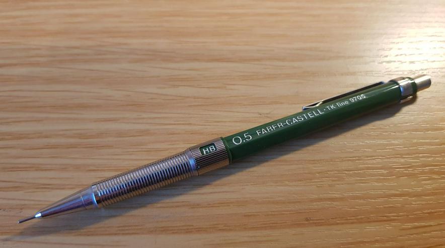Bild 8: Minenbleistifte: A.W. Faber Castell 1TK 9555 B + 1TK-fine 9705 + 1pentel japan (je30€)