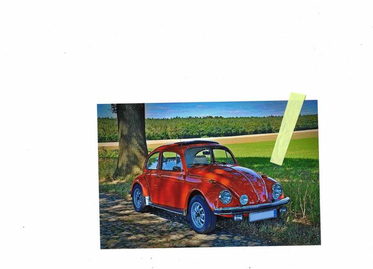 Hochglanzbild auf Fotopapier "VW Käfer"