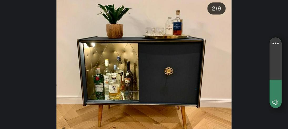 Bild 3: +++RAR+++ antike Hausbar 50 er Jahre Sideboard mit Glas- und Holzschiebetür