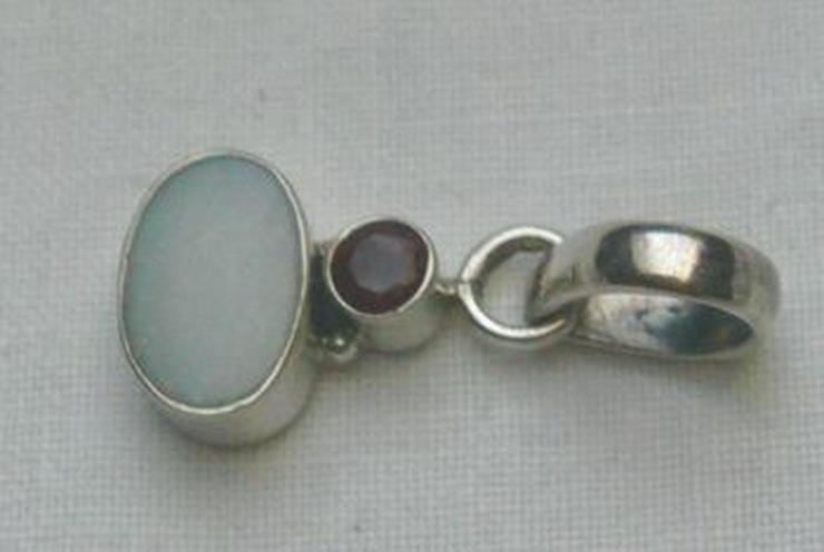 Bild 4: Edelsteinanhänger, 925 Silber mit gefassten Opal und Granat