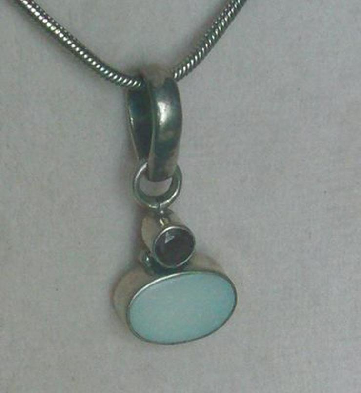 Bild 8: Edelsteinanhänger, 925 Silber mit gefassten Opal und Granat