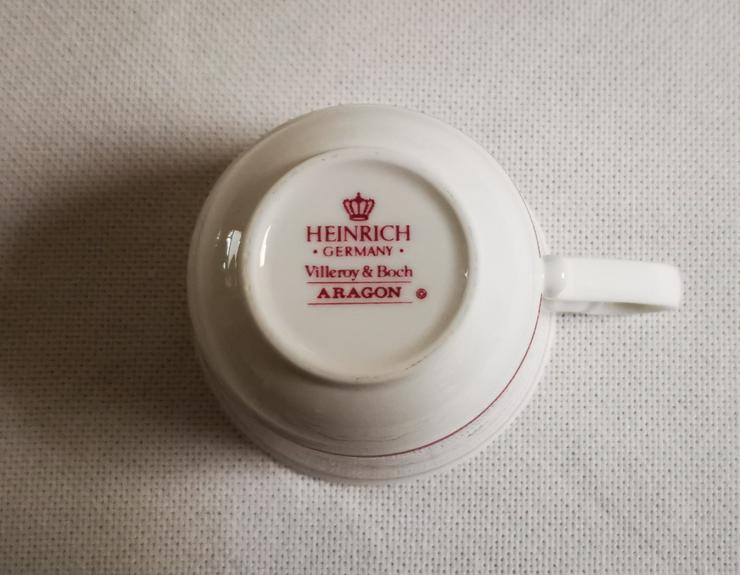 Bild 3: 6 Moccatassen von V&B mit Unterteller BoneChina v. Heinrich
