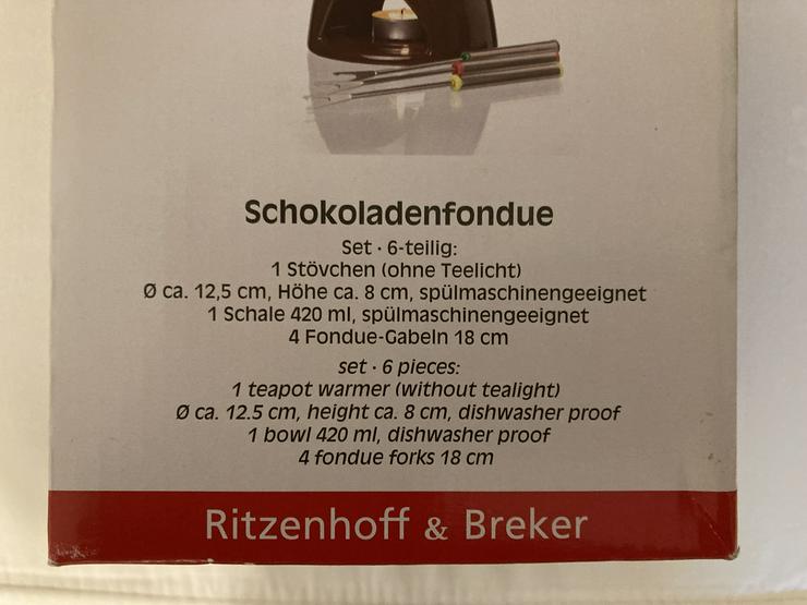 Bild 3: NEU Keramik Schokoladenfondue v. Ritzenhoff & Breker