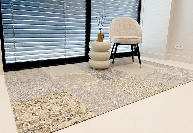 Bild 13: Dekorative Teppichfliesenmischungen in Grau, Braun, Beige, Farbe